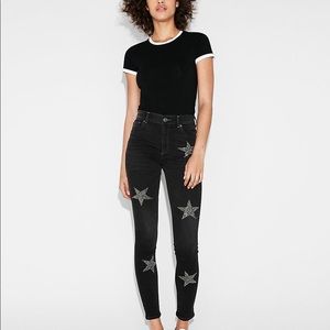 NWT Express Star Studded Skinny Jegging Jeans - 8L